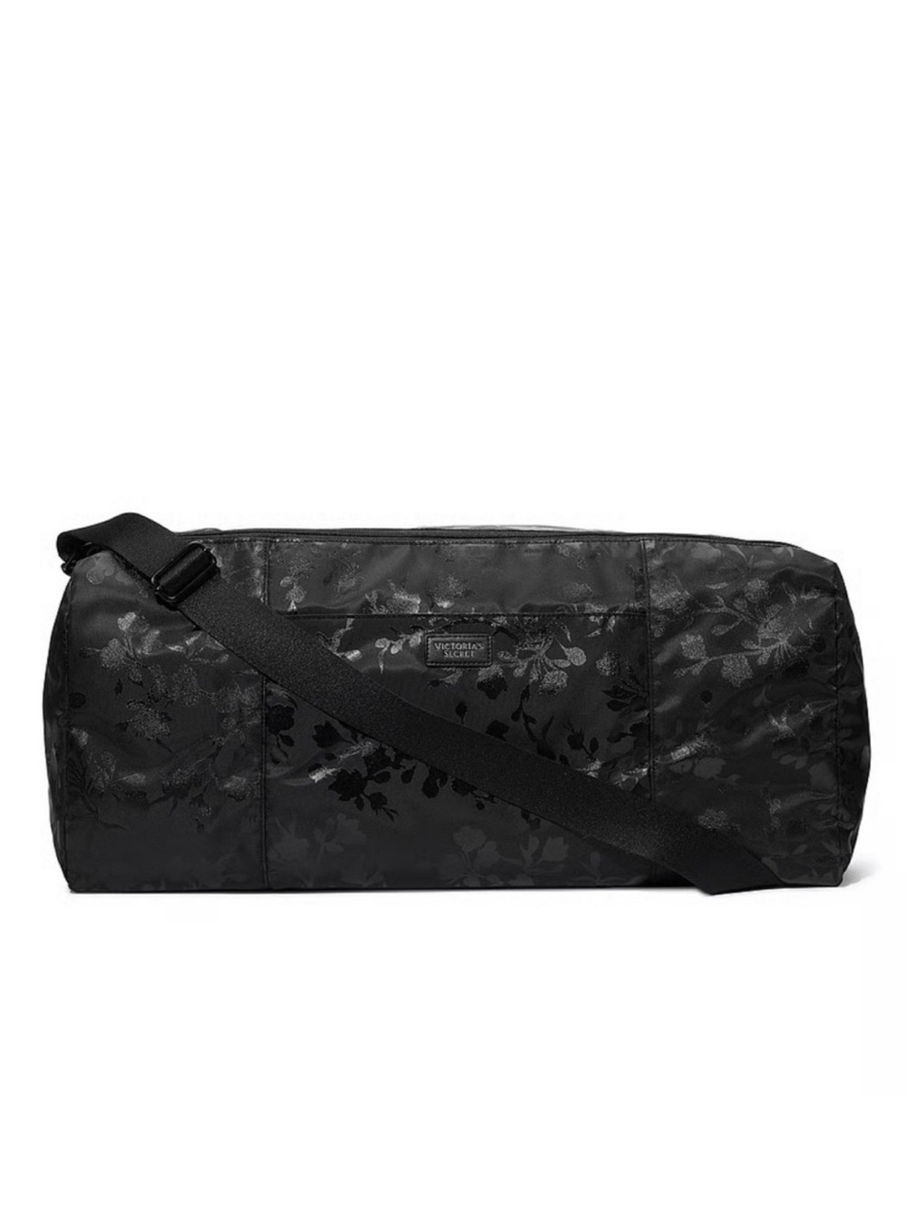 Victoria's Secret Black Floral Jacquard Duffel Bag